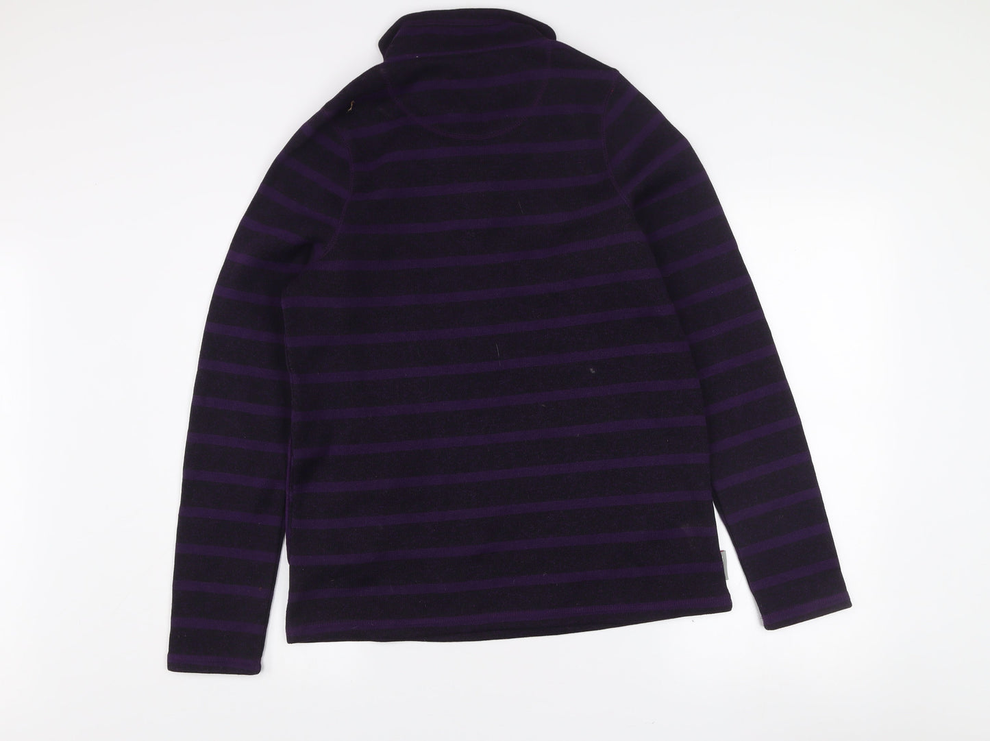 Peter Storm Womens Purple Stripe Size 14 1/2 Zip Fleece Sweatshirt