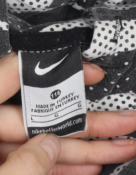 Nike Boys Grey Camouflage Hooded Full Zip Track Jacket Size 6 Years