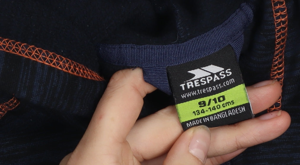 Trespass Boys Blue Full Zip Hooded Fleece Jacket 9-10 Years