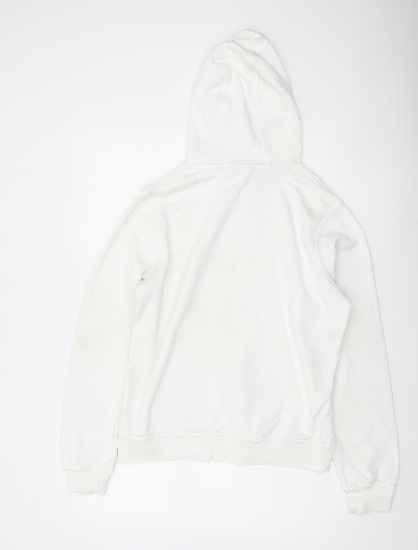 Nike Men's White Pullover Hoodie M Regular Fit Fleece Sweatshirt