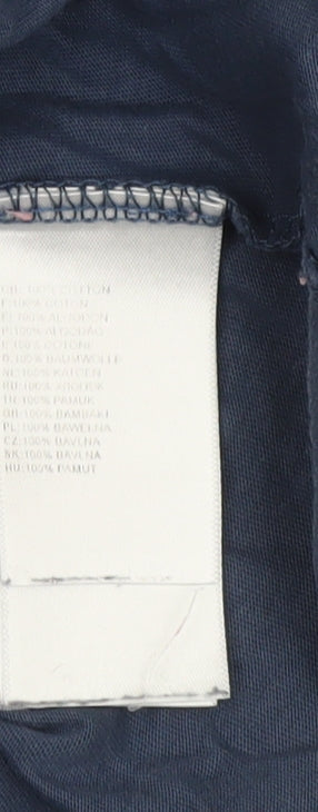 The North Face Men's Blue Small Cotton Outdoor Graphic T-Shirt