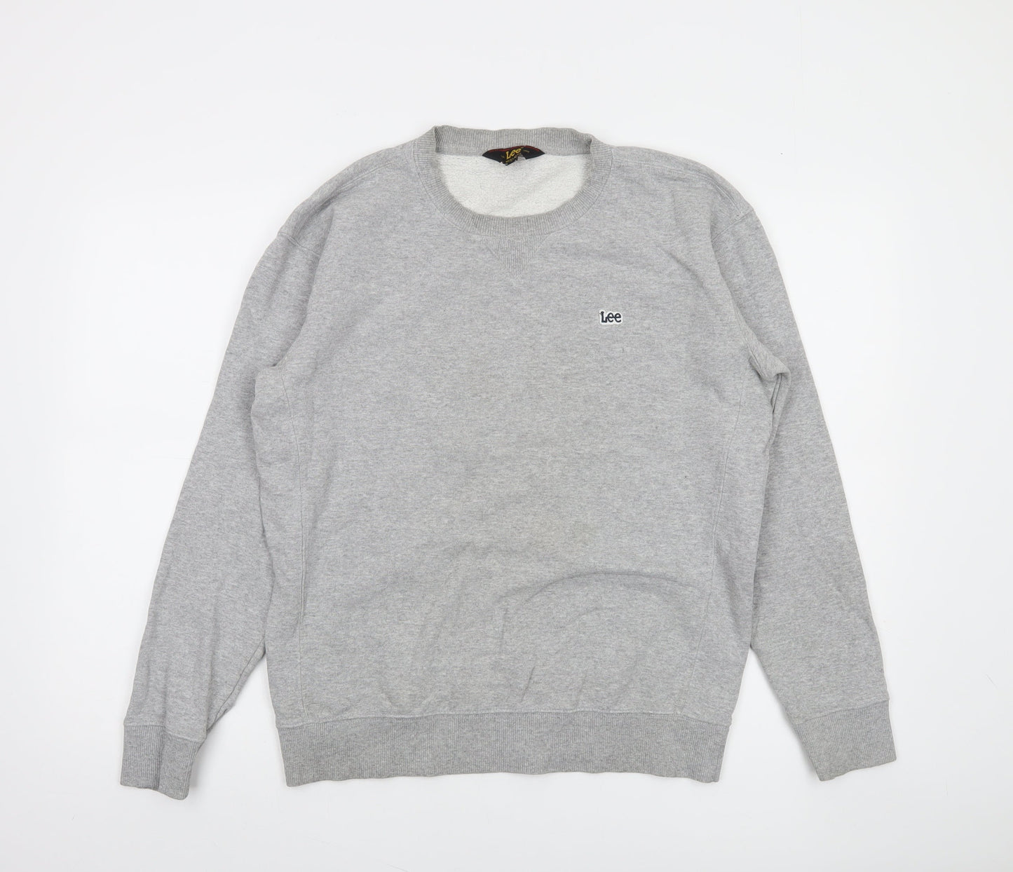 Lee Men's Grey Regular Fit Crew Neck Sweatshirt Size S