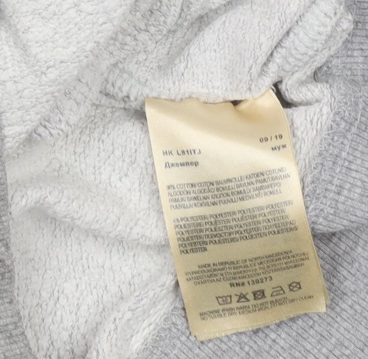 Lee Men's Grey Regular Fit Crew Neck Sweatshirt Size S