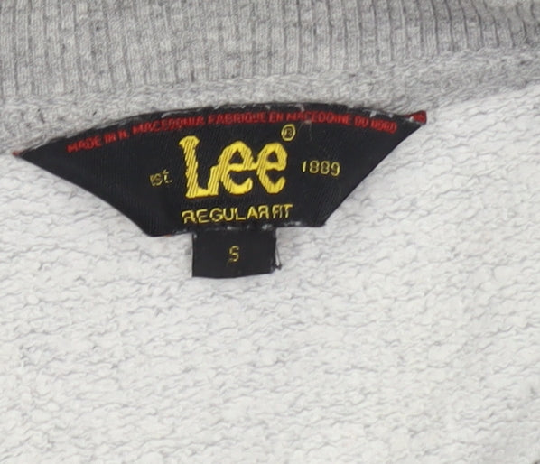 Lee Men's Grey Regular Fit Crew Neck Sweatshirt Size S