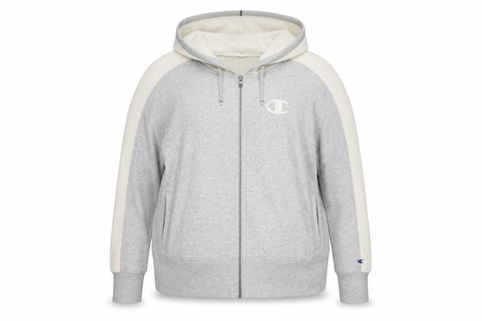 Womens UK 1X Relaxed Champion Grey Full Zip Hoodie