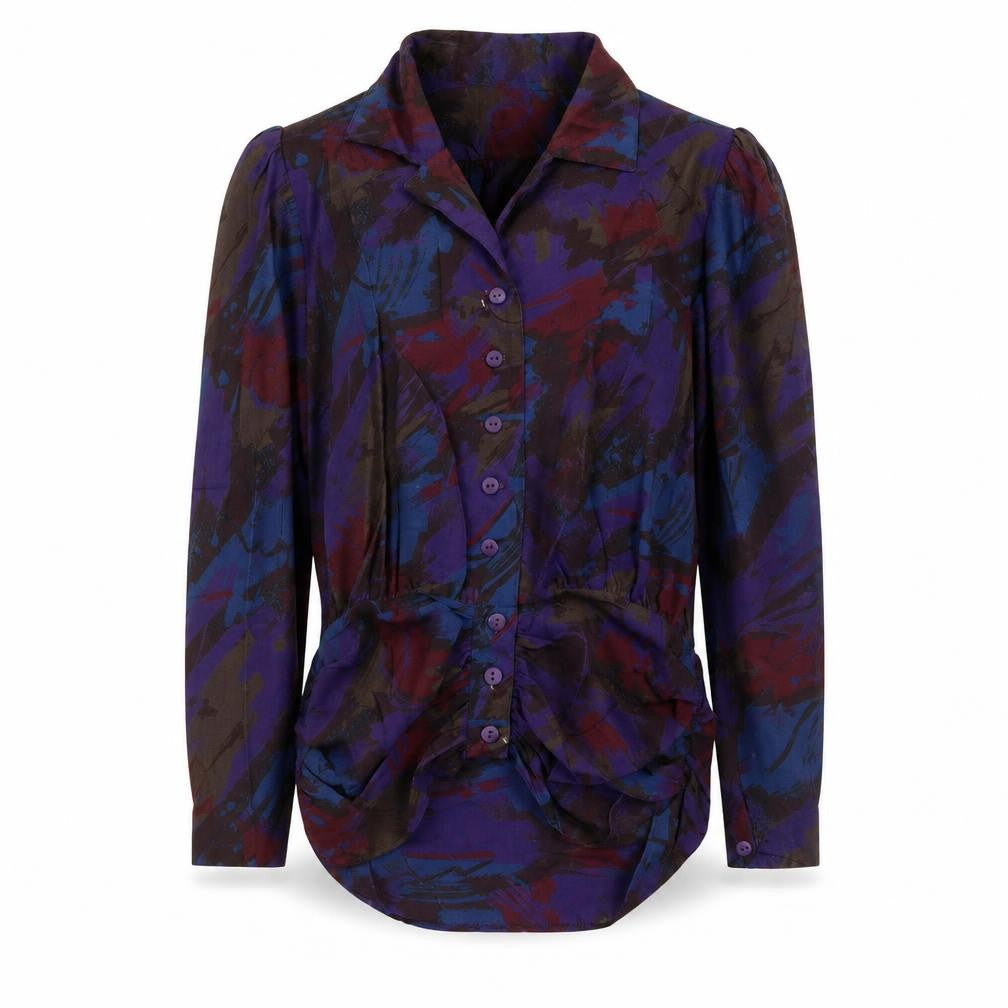 Riva Craigmere Women's Multicoloured Long Sleeve Viscose Blouse Size 12