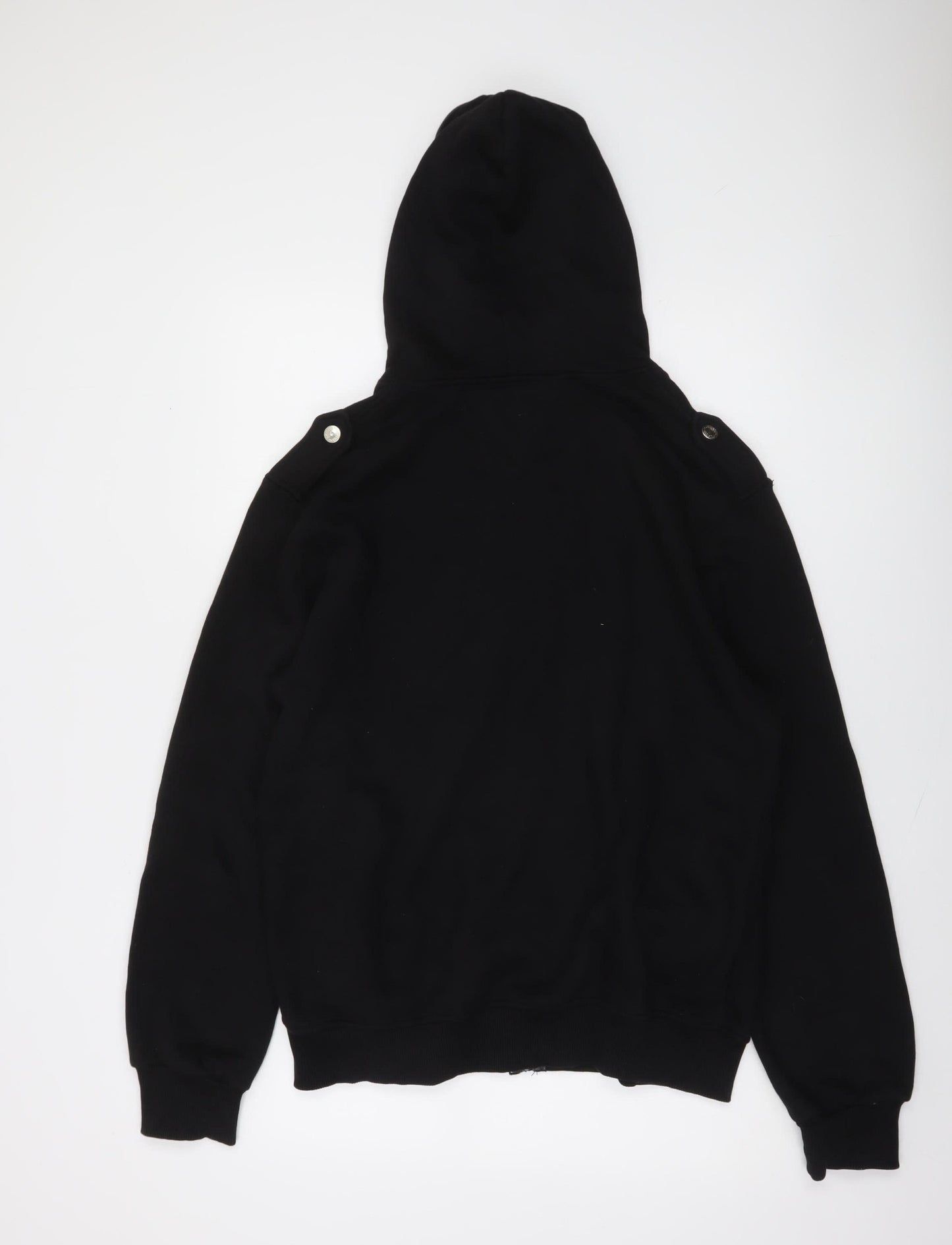 Tommy Hilfiger Men’s Black Full Zip Hoodie L Cotton Classic Style