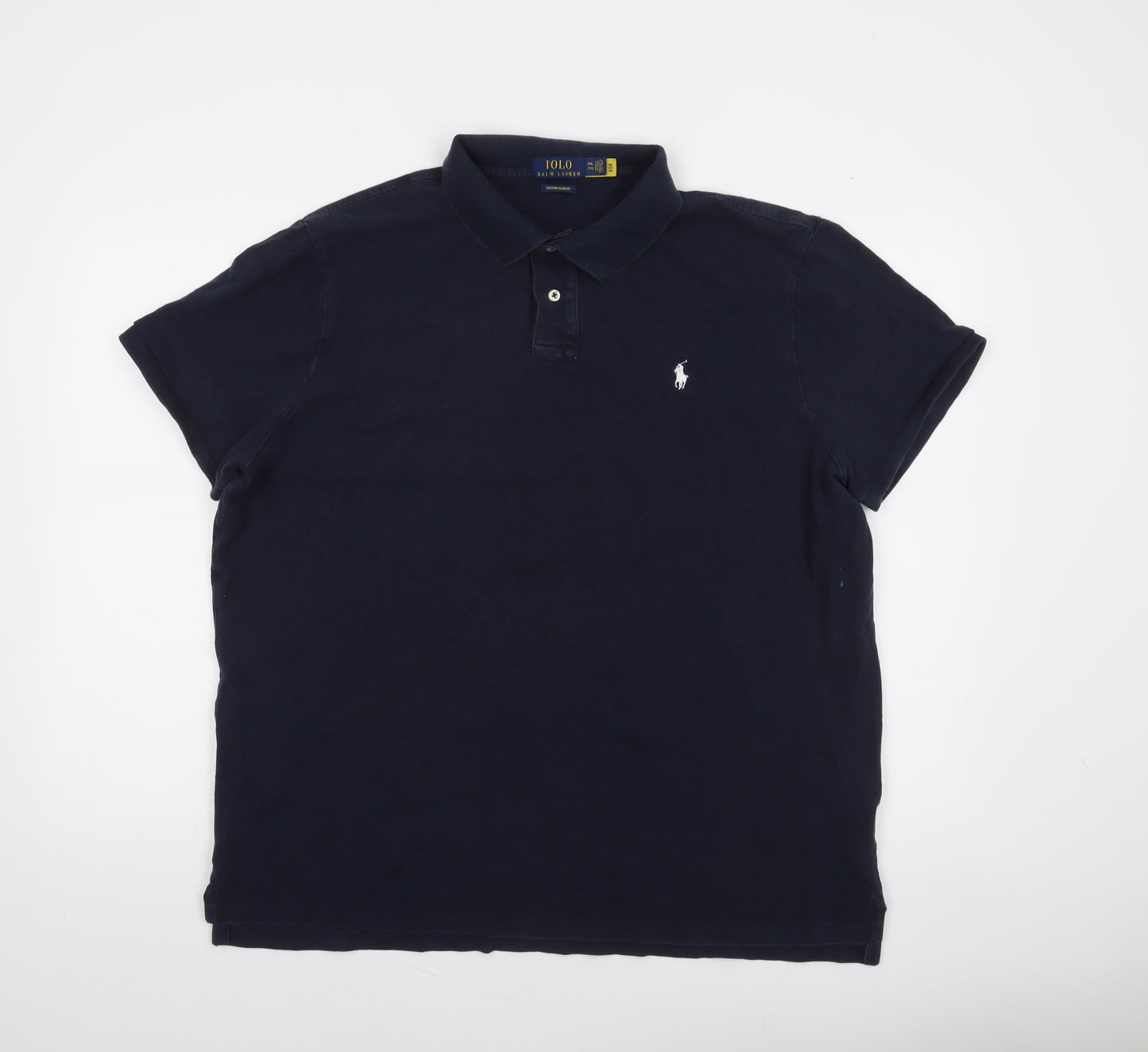 Ralph Lauren Men's Blue 2XL Custom Slim Fit Polo Shirt