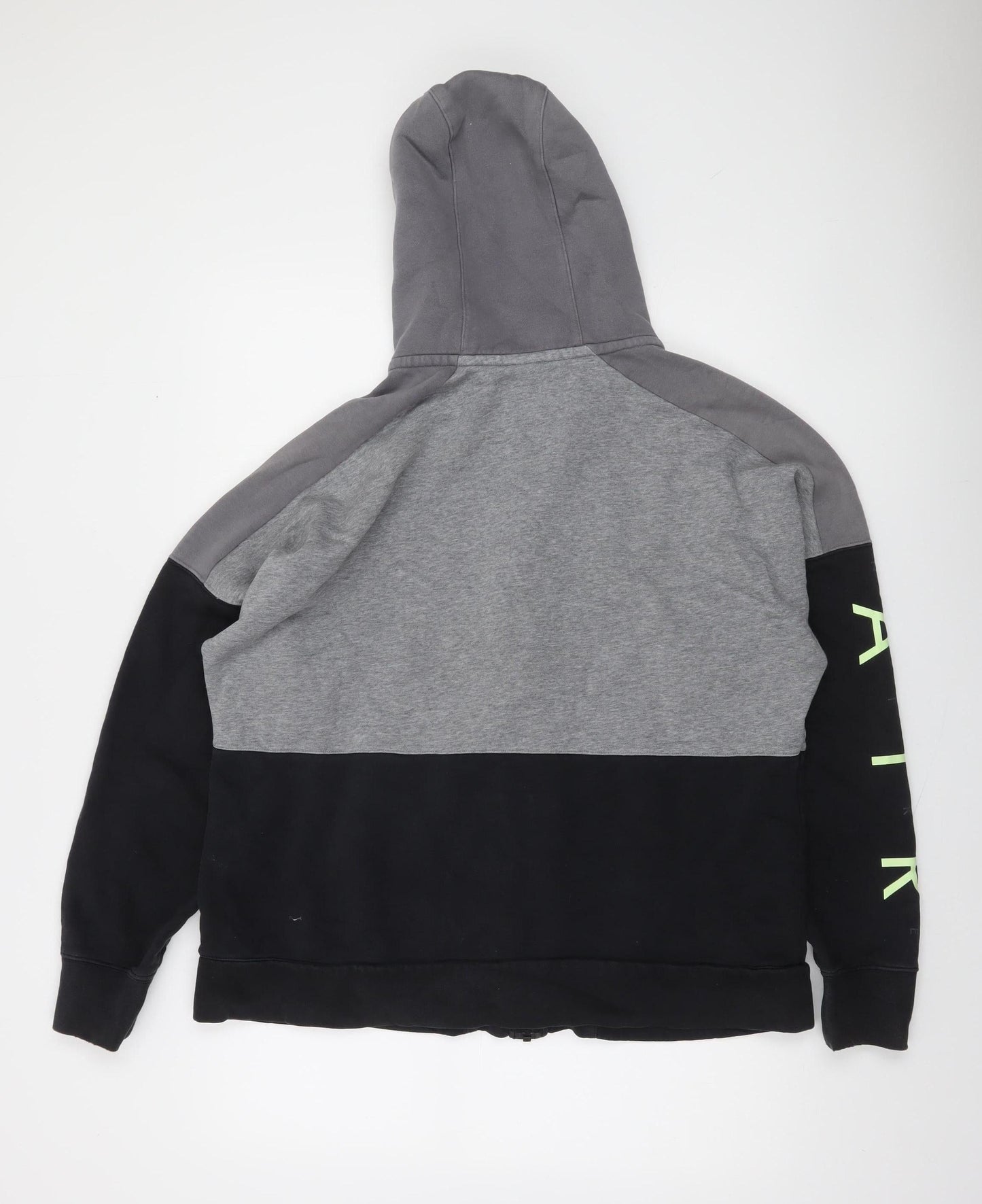 Nike Men's Grey Full Zip Hoodie L Sports Fleece Sweatshirt