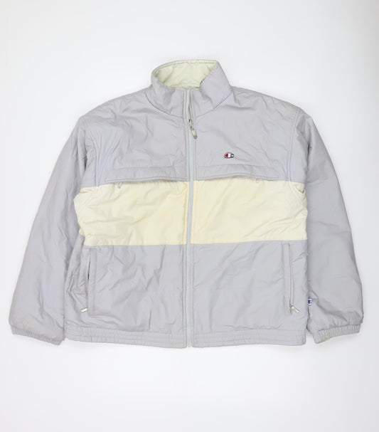 Champion Mens Grey Full Zip Mid-Length Sports Jacket Size M
