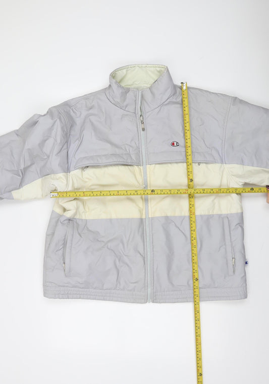 Champion Mens Grey Full Zip Mid-Length Sports Jacket Size M