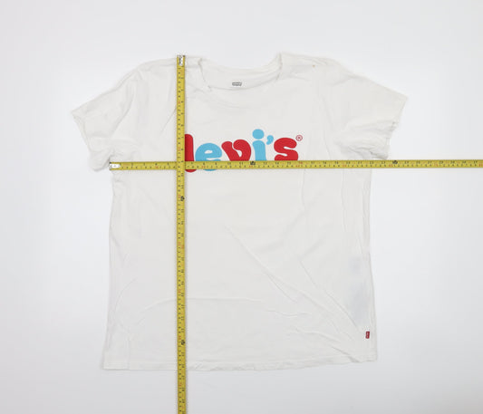 Levi's Women's White 18 Plus Basic Cotton T-Shirt