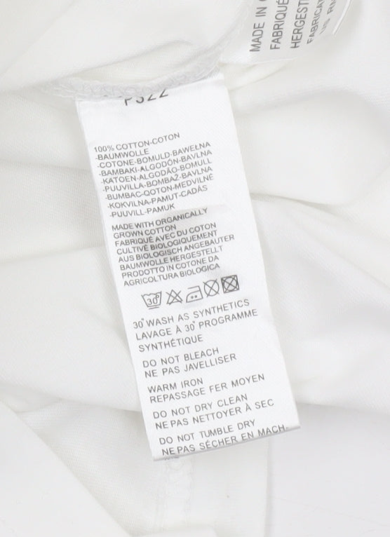 Paul Smith Men's White Cotton Zebra Embroidered T-Shirt Size M