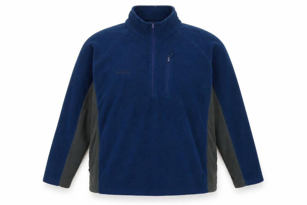 Mountain Life Men's Blue 2XL Fleece 1/4 Zip Outdoor Sweatshirt