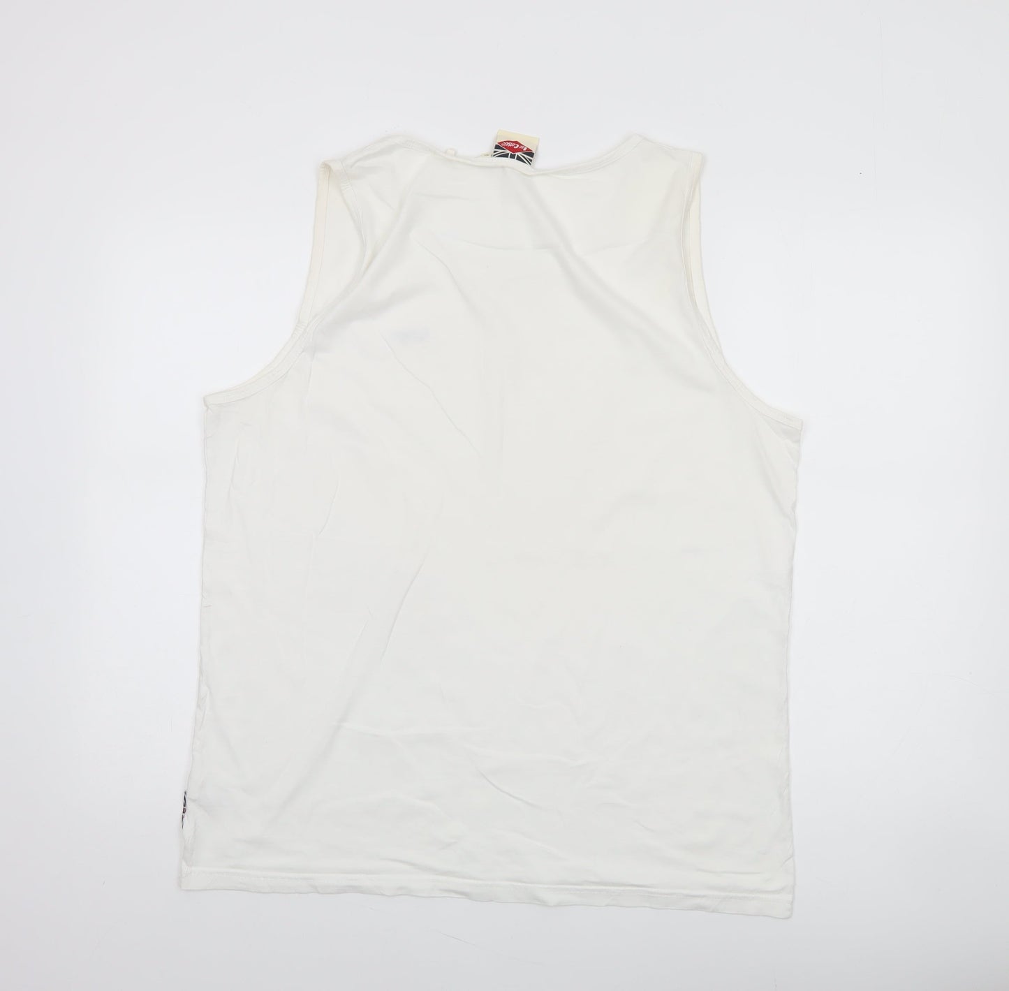 Lee Cooper Men's White Cotton Sleeveless Tank Top XL Casual