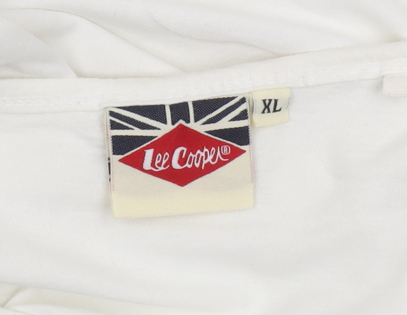 Lee Cooper Men's White Cotton Sleeveless Tank Top XL Casual