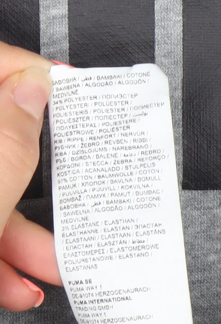 Puma Men's Grey XL Crew Neck Logo Pullover Sweatshirt