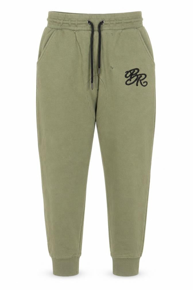 Born Rich Men’s Green Jogger Sweatpants S Regular Fit Cotton Blend
