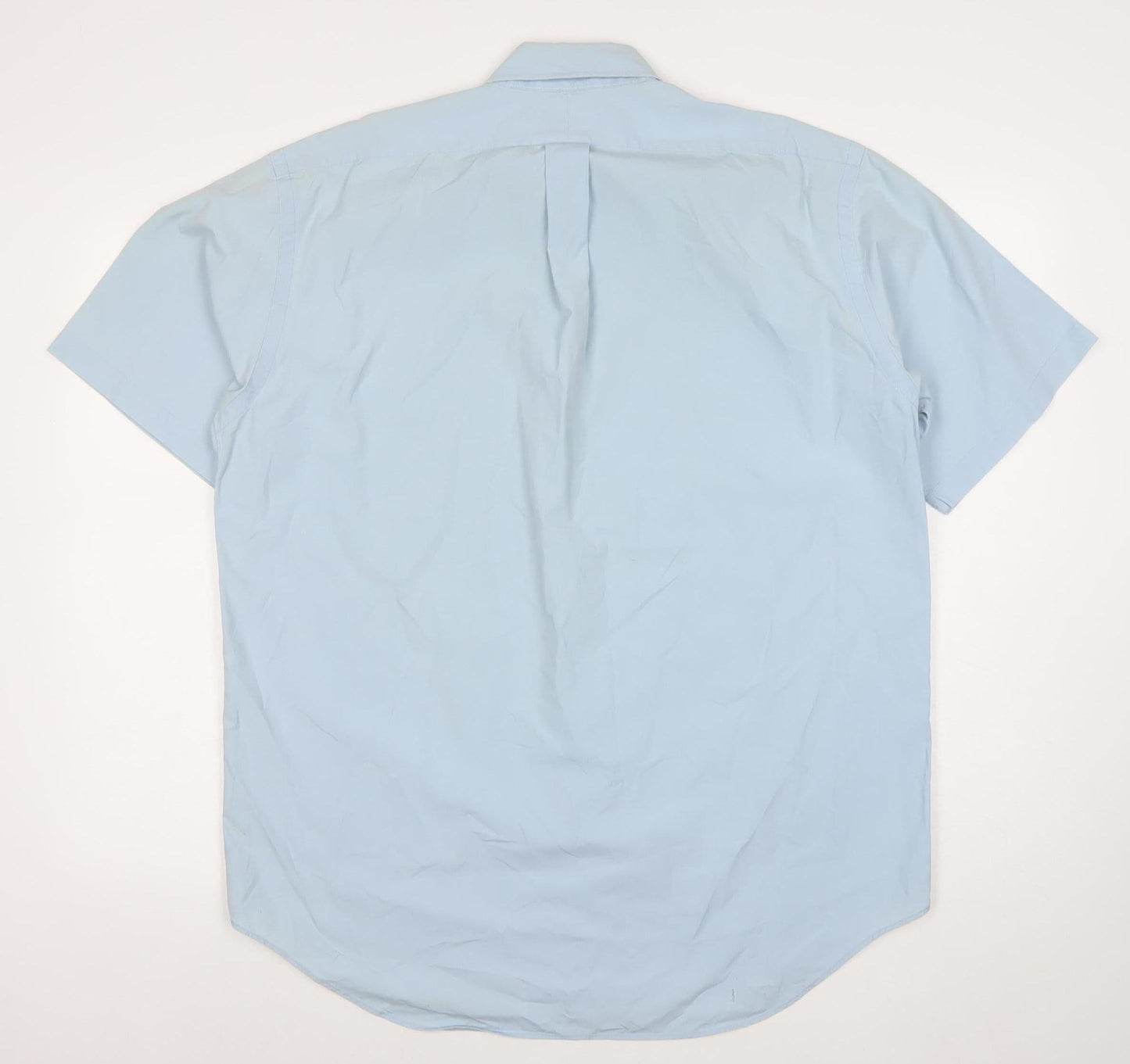 Polo Ralph Lauren Men's Blue Cotton Short Sleeve Button-Up Shirt M