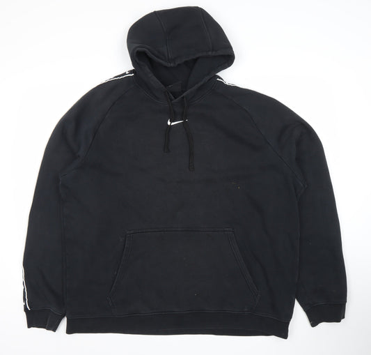 Nike Mens Black XL Pullover Hoodie Logo Sportswear Sweatshirt