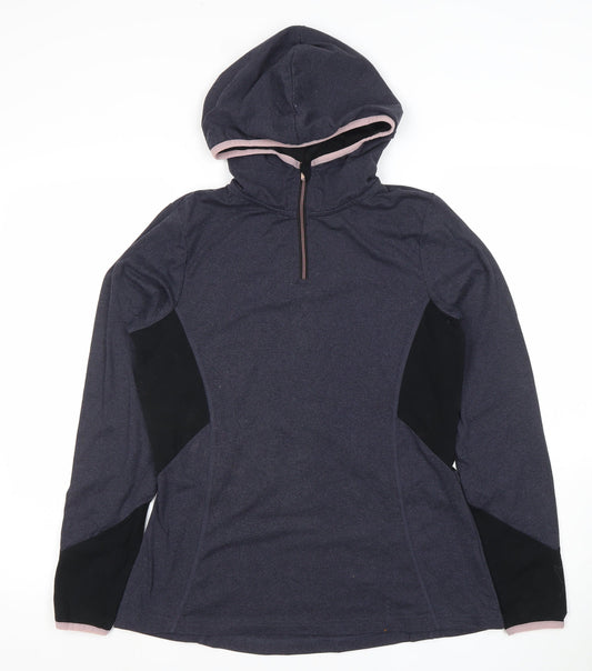 St. Bernard for Dunnes Stores Women's Grey 1/4 Zip Hoodie Small Polyester Blend