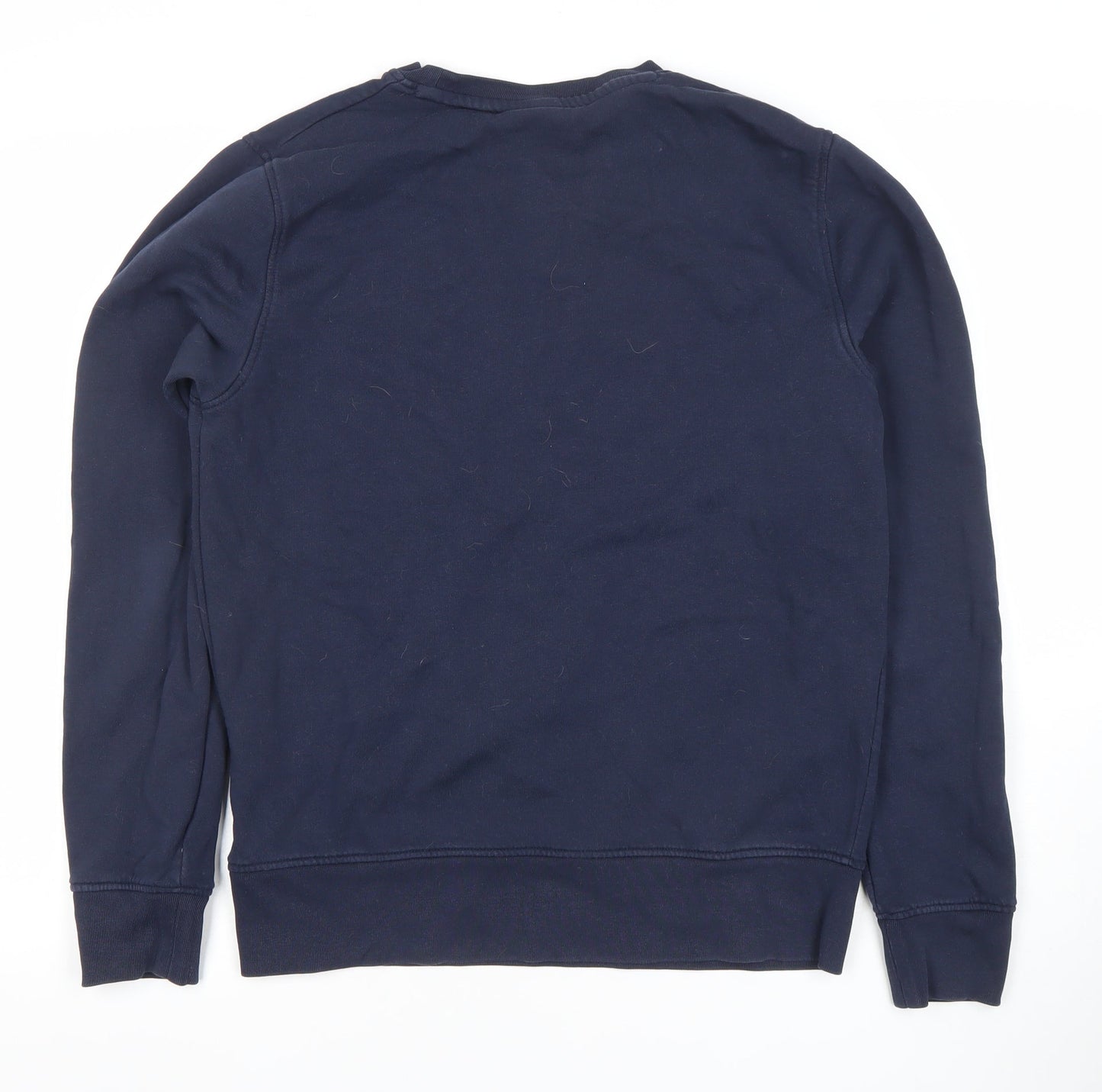 GANT Men's Blue M Pullover Sweatshirt Crew Neck Logo Cotton Blend