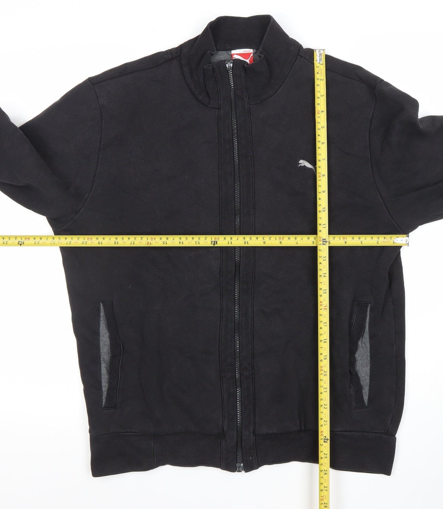 Puma Men's Black Full Zip Sweatshirt Size L Sports Fleece Jacket