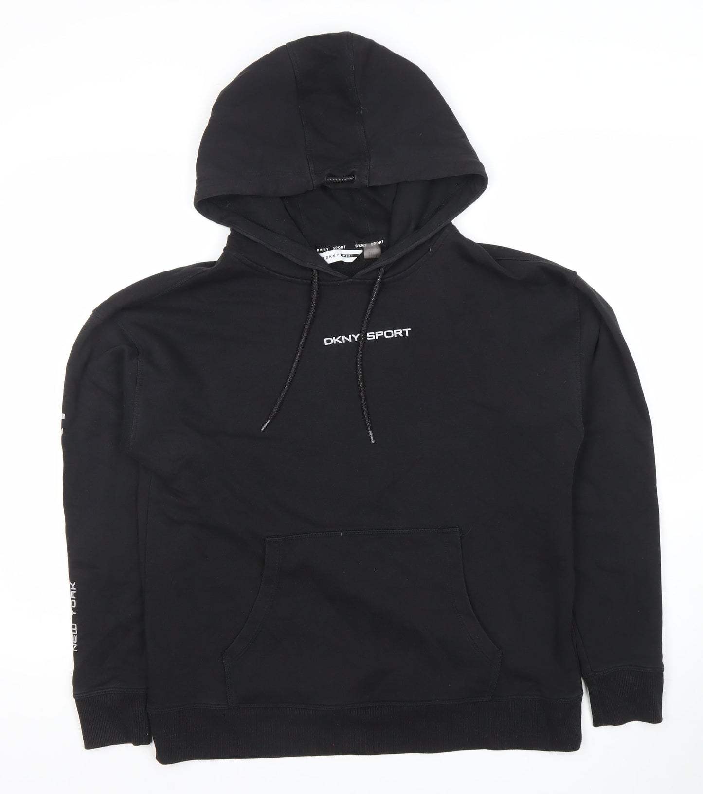 DKNY Sport Women's Black Pullover Hoodie XS Cotton Blend