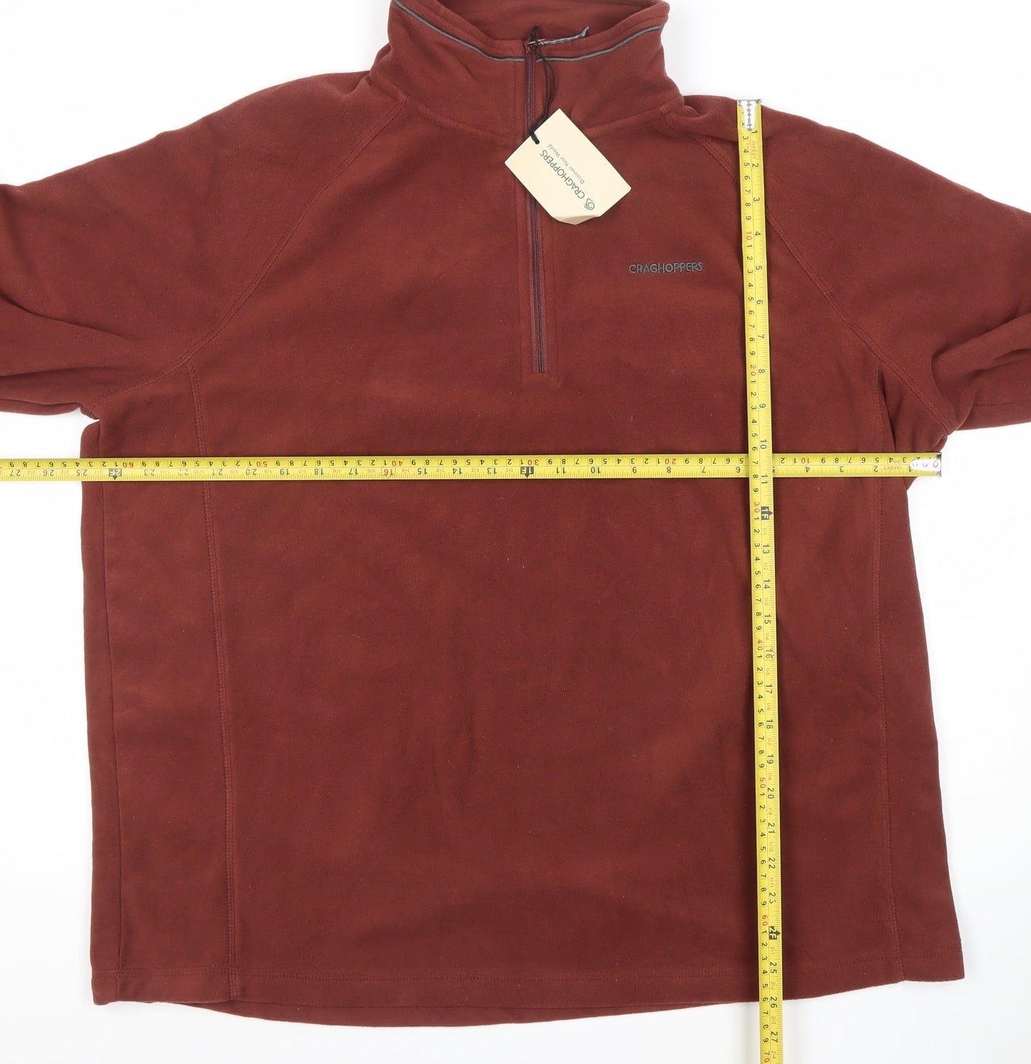 Craghoppers Men's Brown 2XL Fleece 1/4 Zip Pullover Sweatshirt