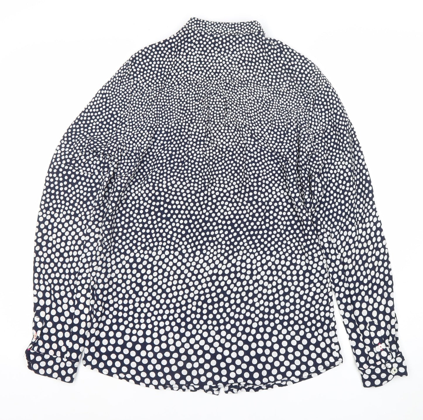 Tommy Hilfiger Women's Blue Polka Dot Button-Up Shirt Size S