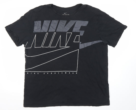 Nike Men's Black Graphic Sportswear T-Shirt Size M