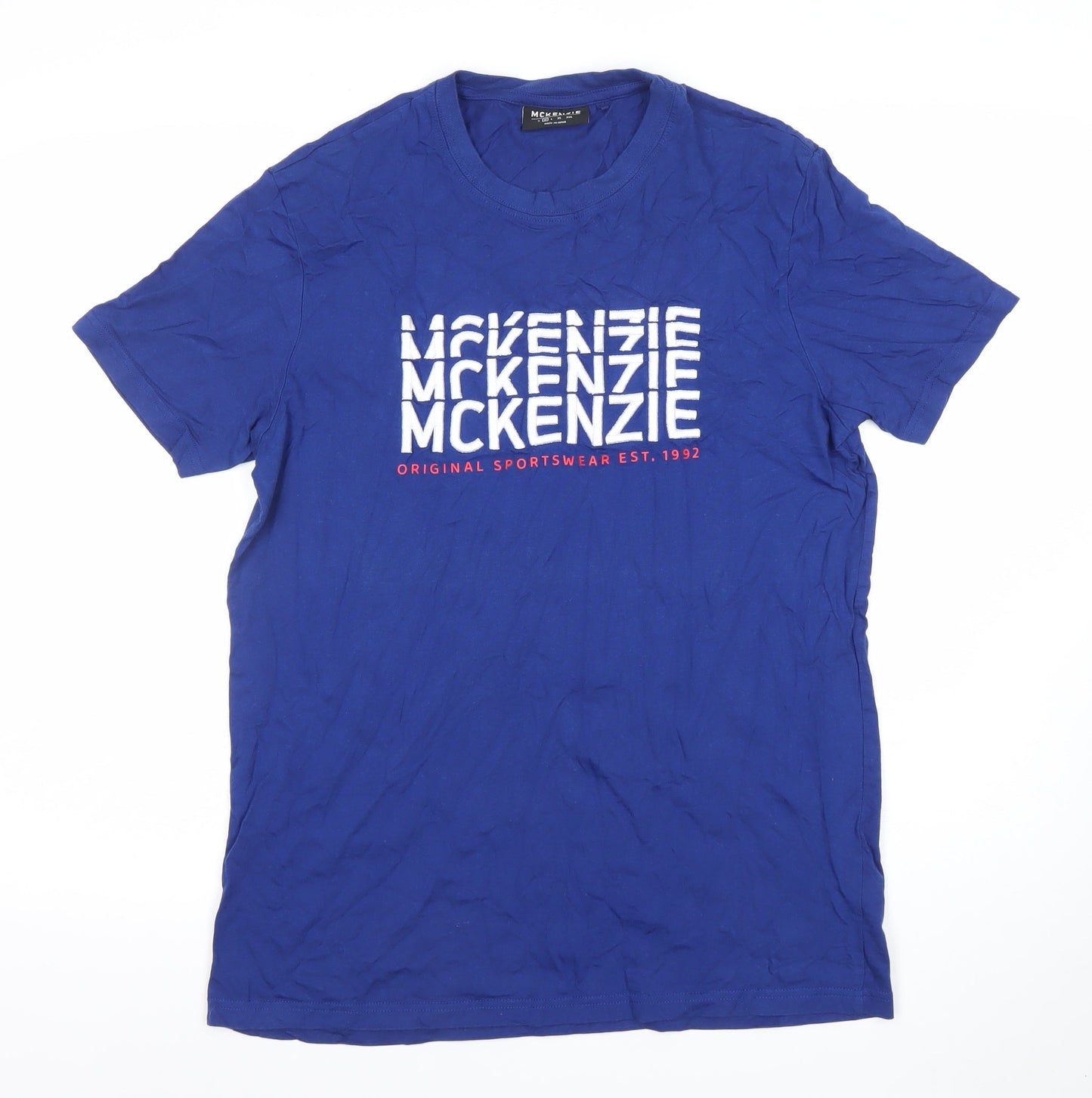 McKenzie Men's Blue Graphic Sports T-Shirt Size M