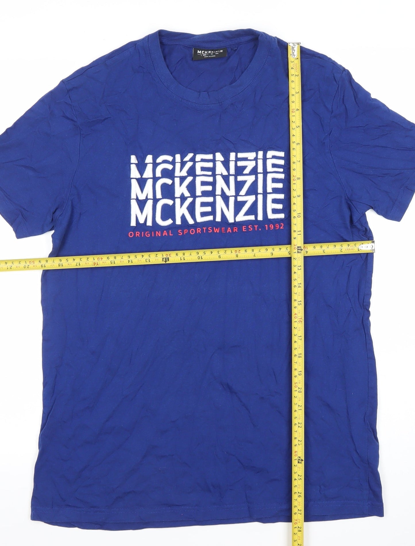 McKenzie Men's Blue Graphic Sports T-Shirt Size M