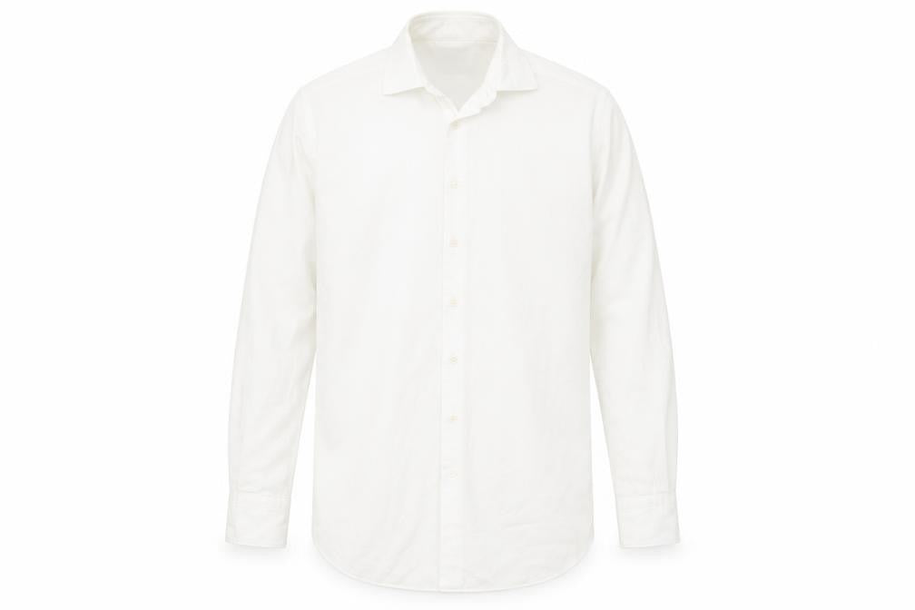 Pink Shirtmaker London Men's White 15.5 Slim Fit Cotton Button-Up Shirt