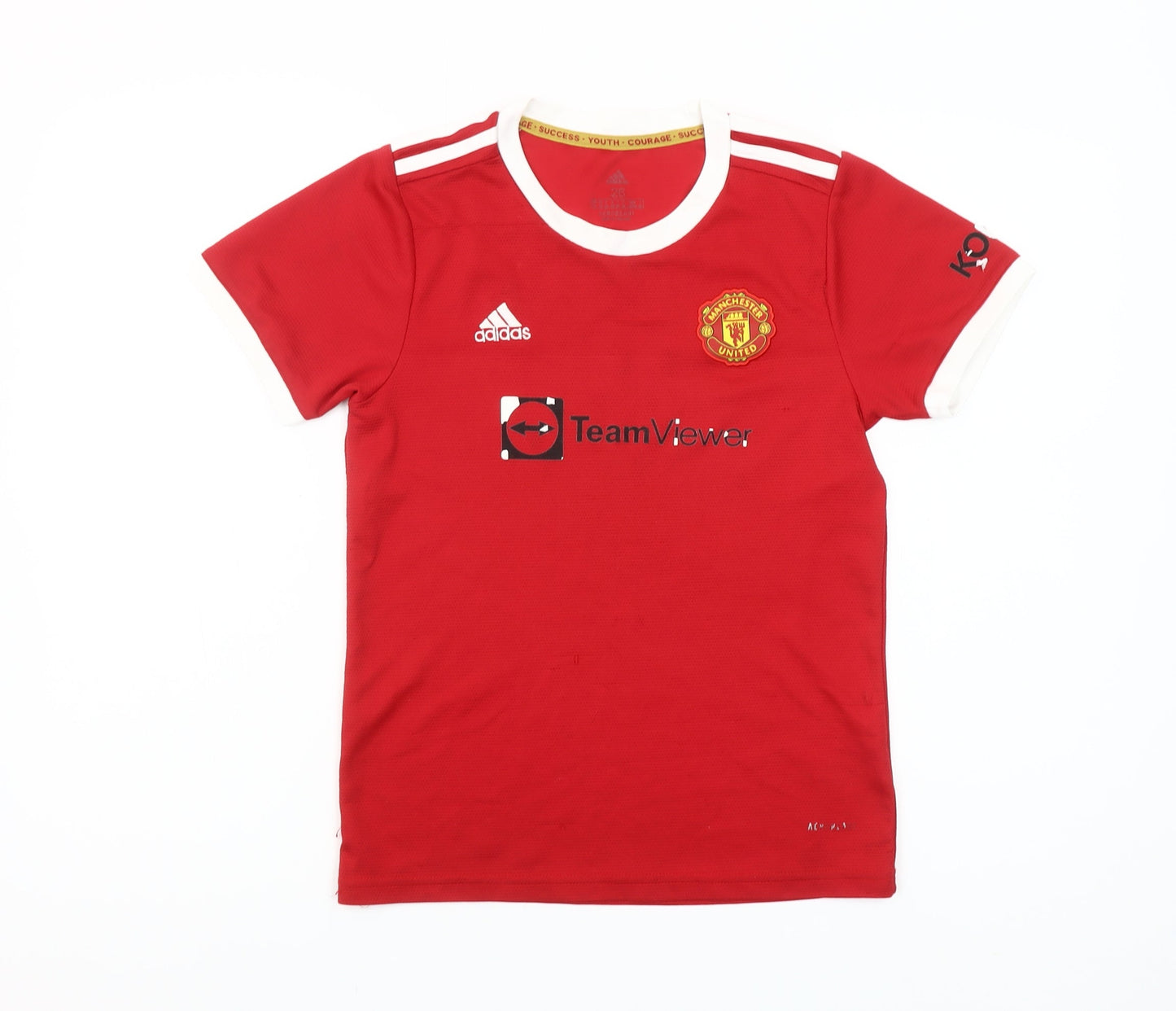 Adidas Boys Manchester United Red Football Jersey Ronaldo 7 T-Shirt Size 8 Years