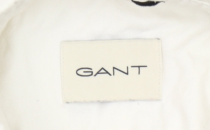Gant Men's White Regular Fit Cotton Long Sleeve Button-Down Shirt M