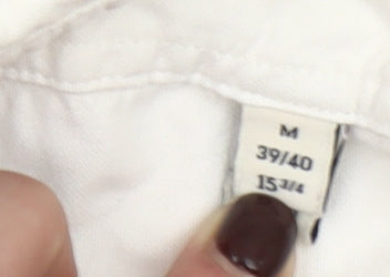 Gant Men's White Regular Fit Cotton Long Sleeve Button-Down Shirt M