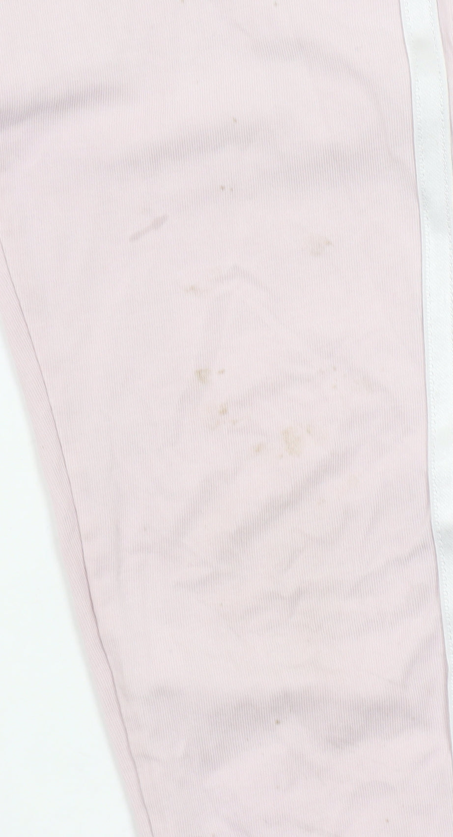 Adidas Girls Pink Ankle Leggings XS 7-8 Years Three Stripe Stretch