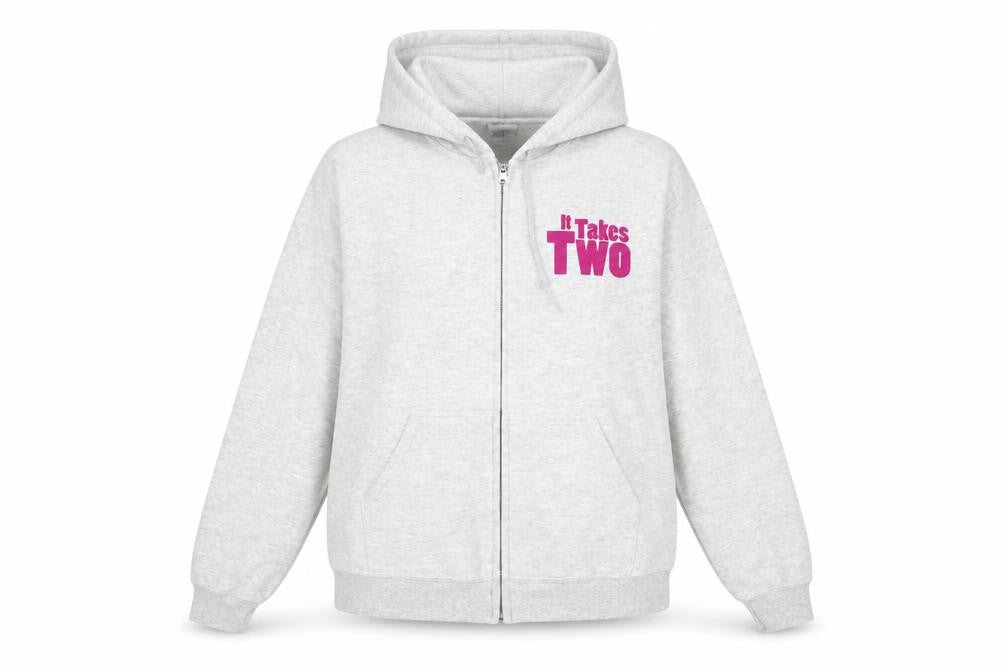 Gildan Women’s Grey Full Zip Hoodie Small It Takes Two Hairspray Tour