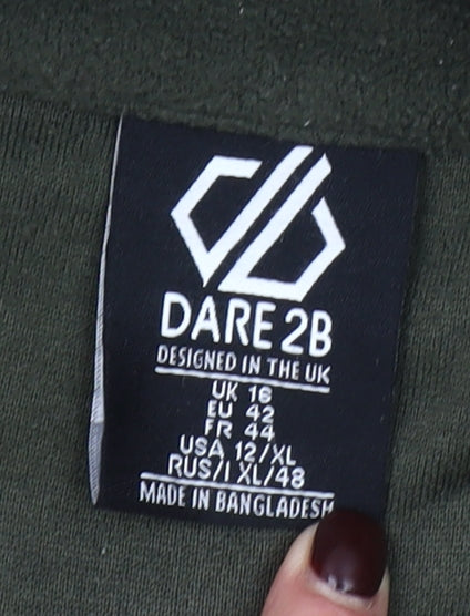 Dare 2B Women’s Green Half Zip Fleece Pullover UK 16 Outdoor Sweatshirt