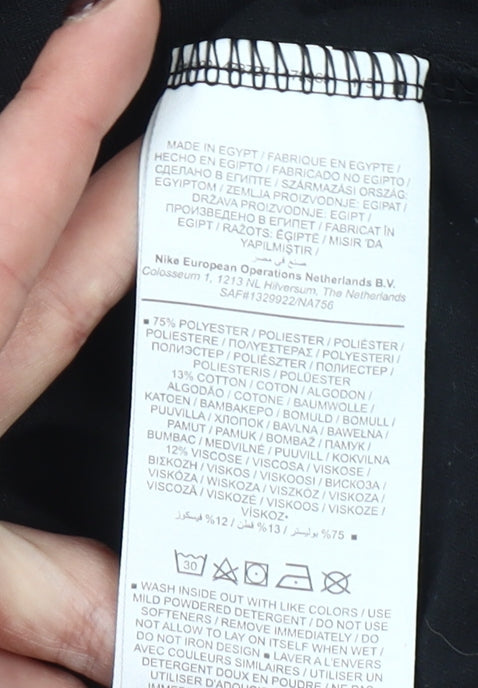 Nike Men’s Black Dri-FIT Athlete Graphic Sports T-Shirt Size S