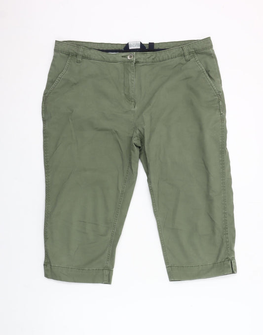 Regatta Womens Green Cotton Stretch Bermuda Shorts Size 14