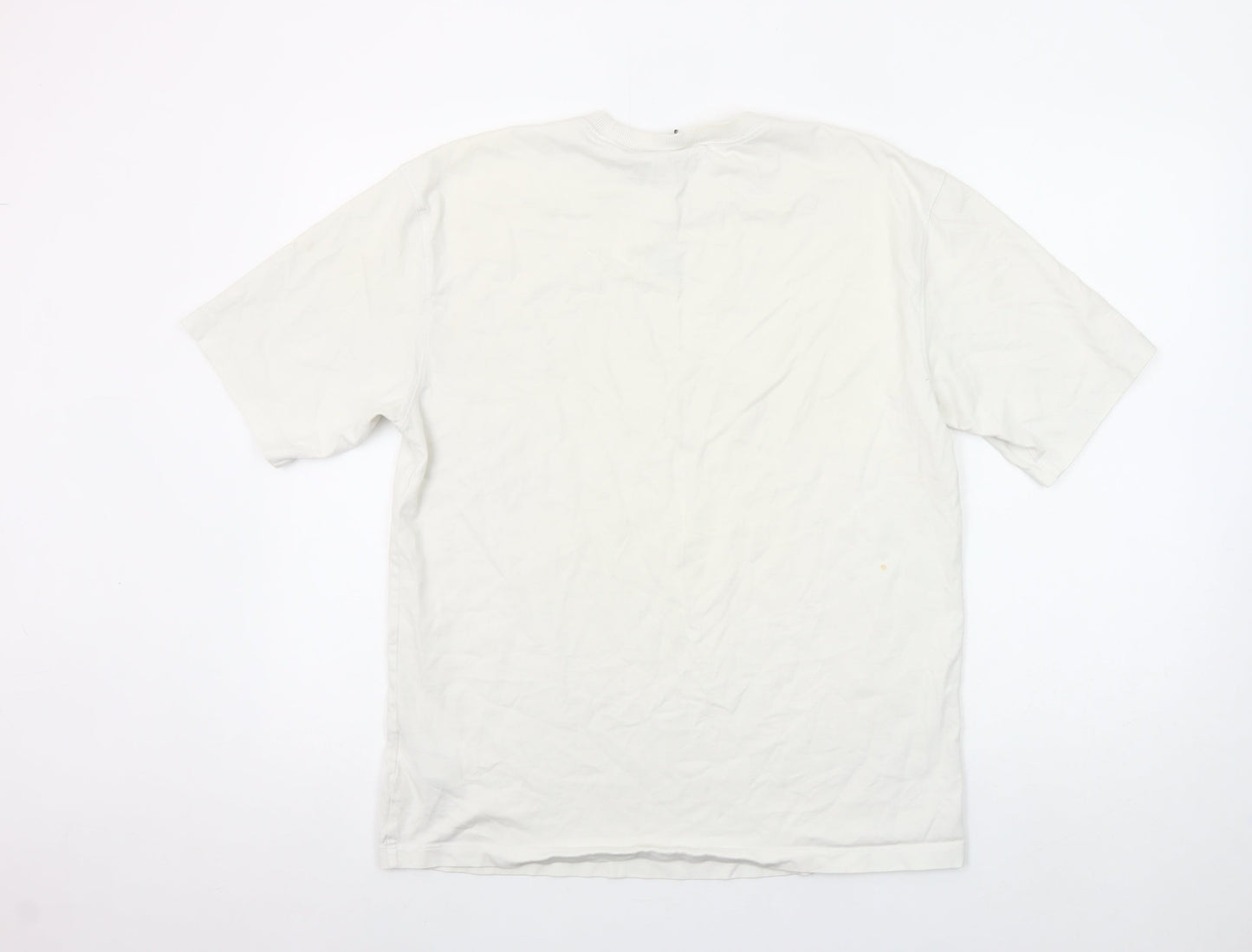 Adidas Womens White Size 8 Basic Short Sleeve Cotton T-Shirt