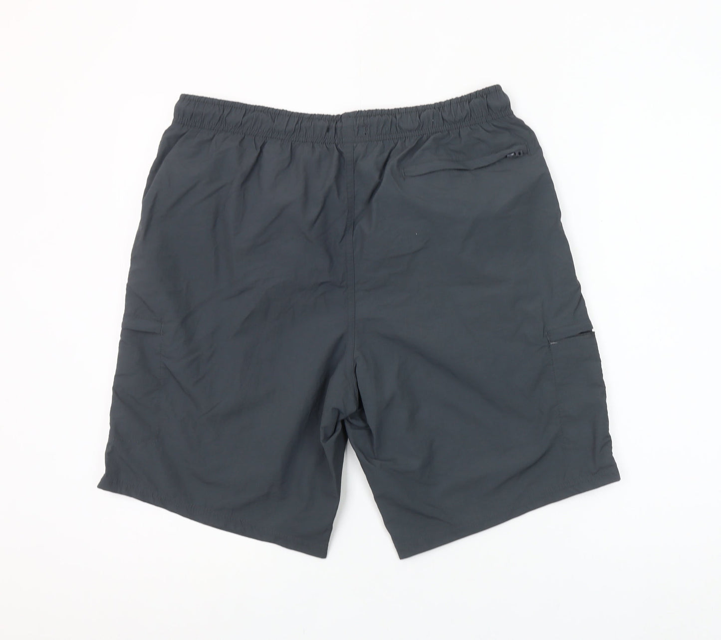 Dunnes Men’s Grey Cargo Shorts Size M Elastic Waist Quick Dry