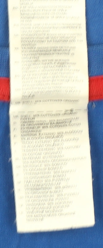 Adidas Men's Blue Short Sleeve Sports Logo T-Shirt Size M