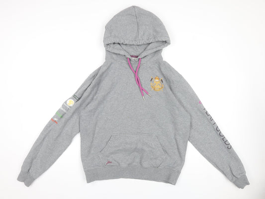 Joules Mary King Grey Hooded Sweatshirt Womens UK 16 Equestrian Print