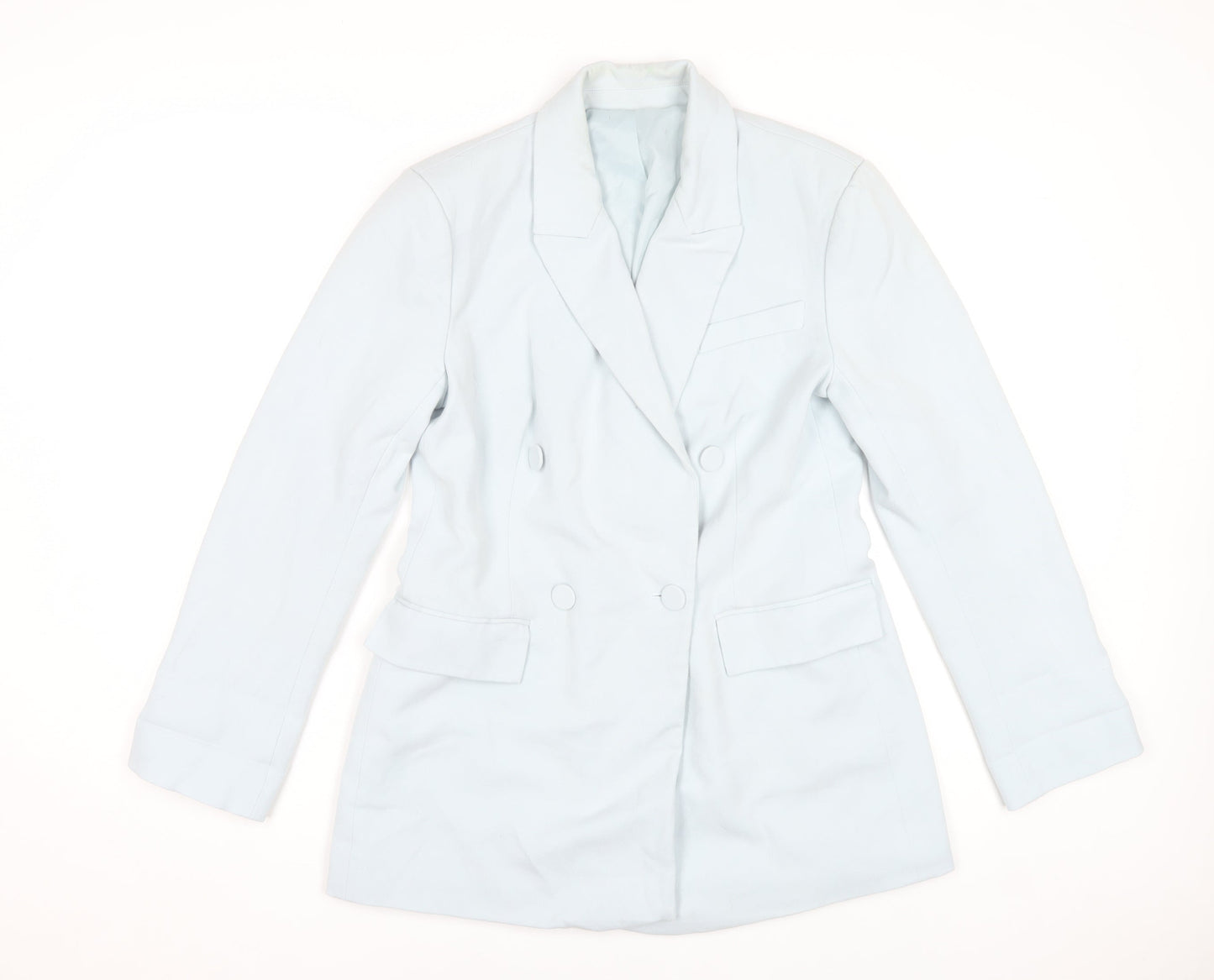 Gallery Women’s Light Blue Double Button Blazer Size 10