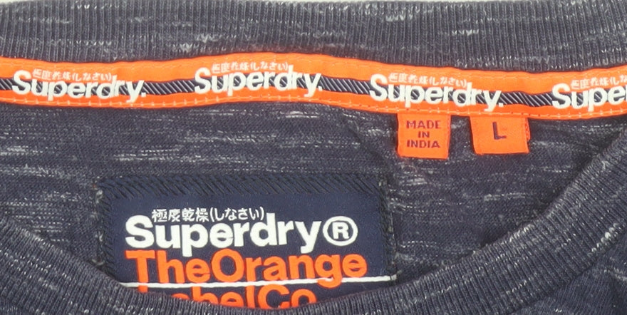 Superdry Men’s Blue Crew Neck Short Sleeve T-Shirt Size L