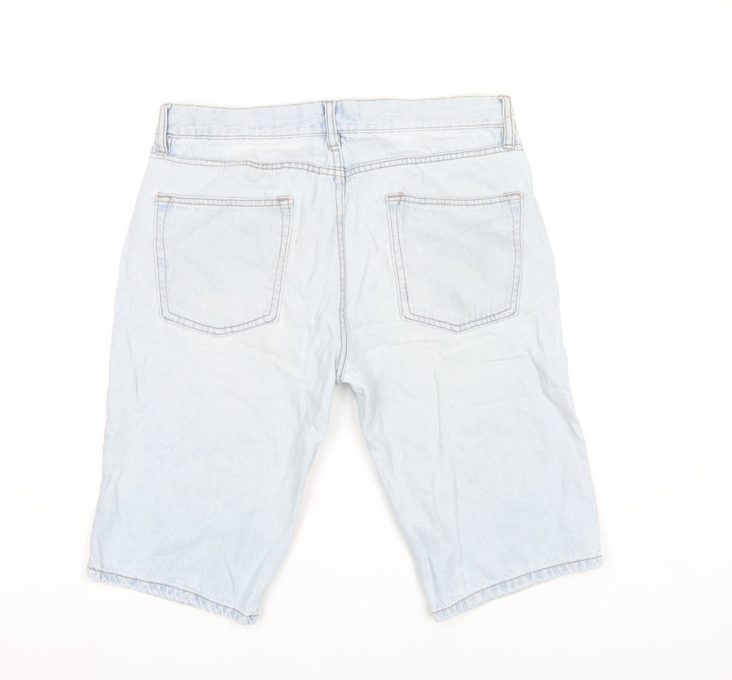 Topman Men’s Blue Denim Chino Shorts Size 32 Regular Fit
