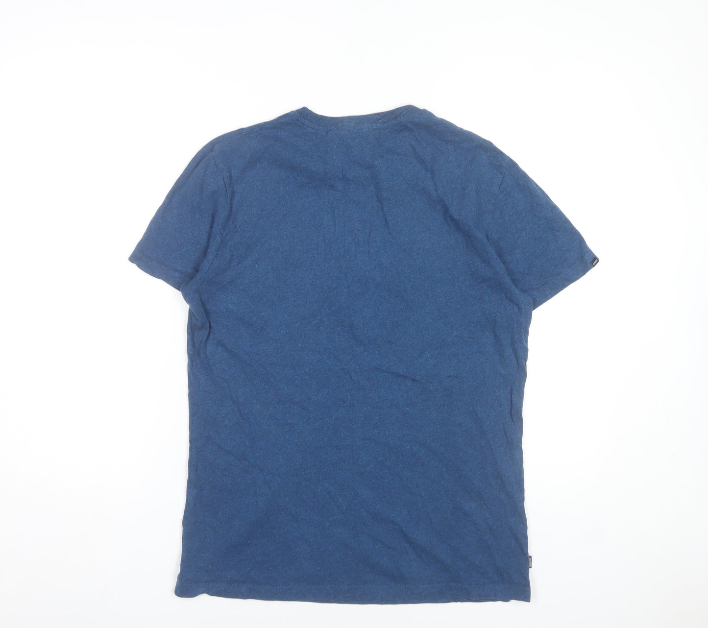 Superdry Men's Blue Cotton Crew Neck Short Sleeve T-Shirt Size M